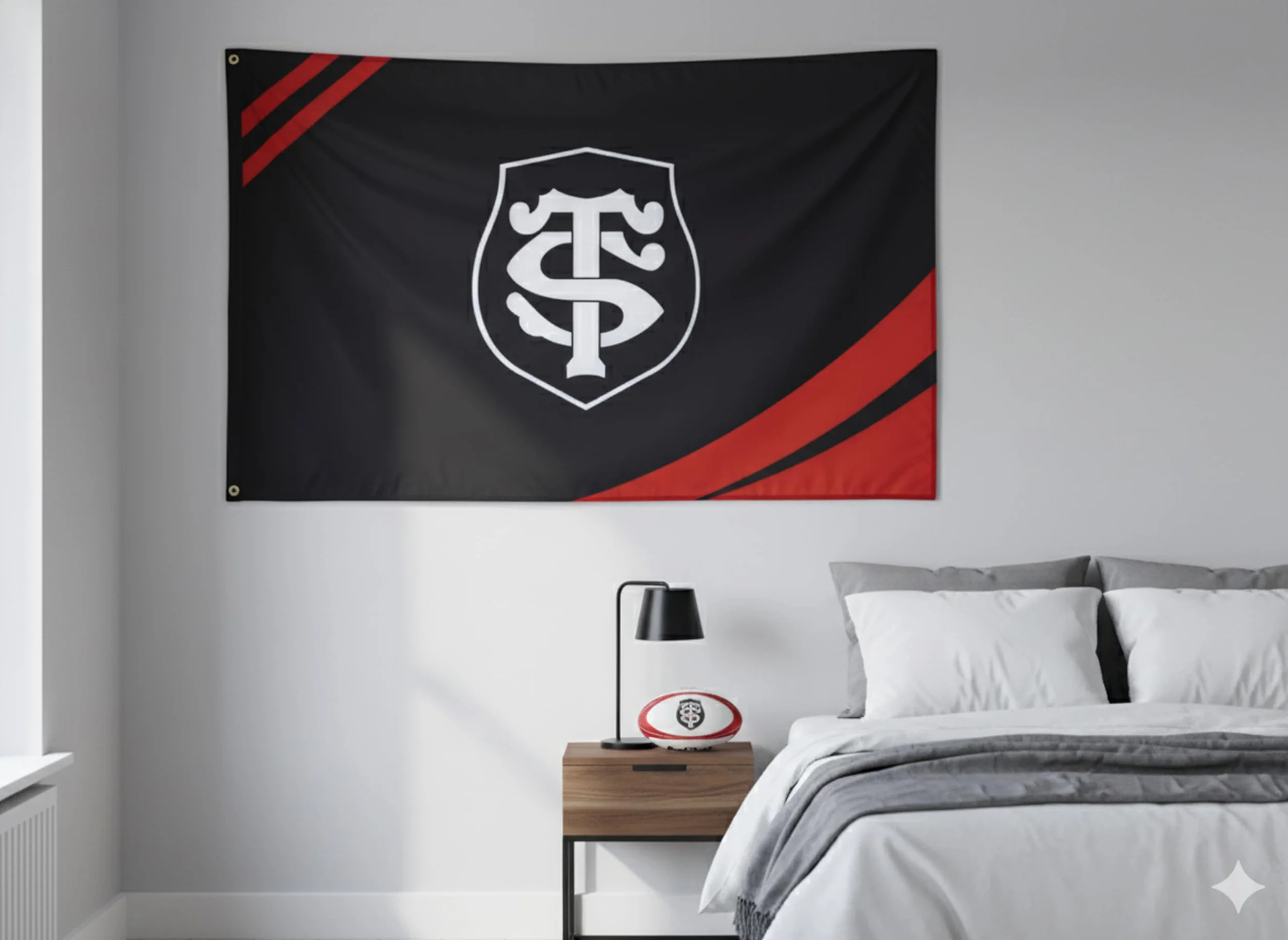 STADE TOULOUSAIN Drapeau Toulouse - Collection Officielle Taille 150 x 100 cm