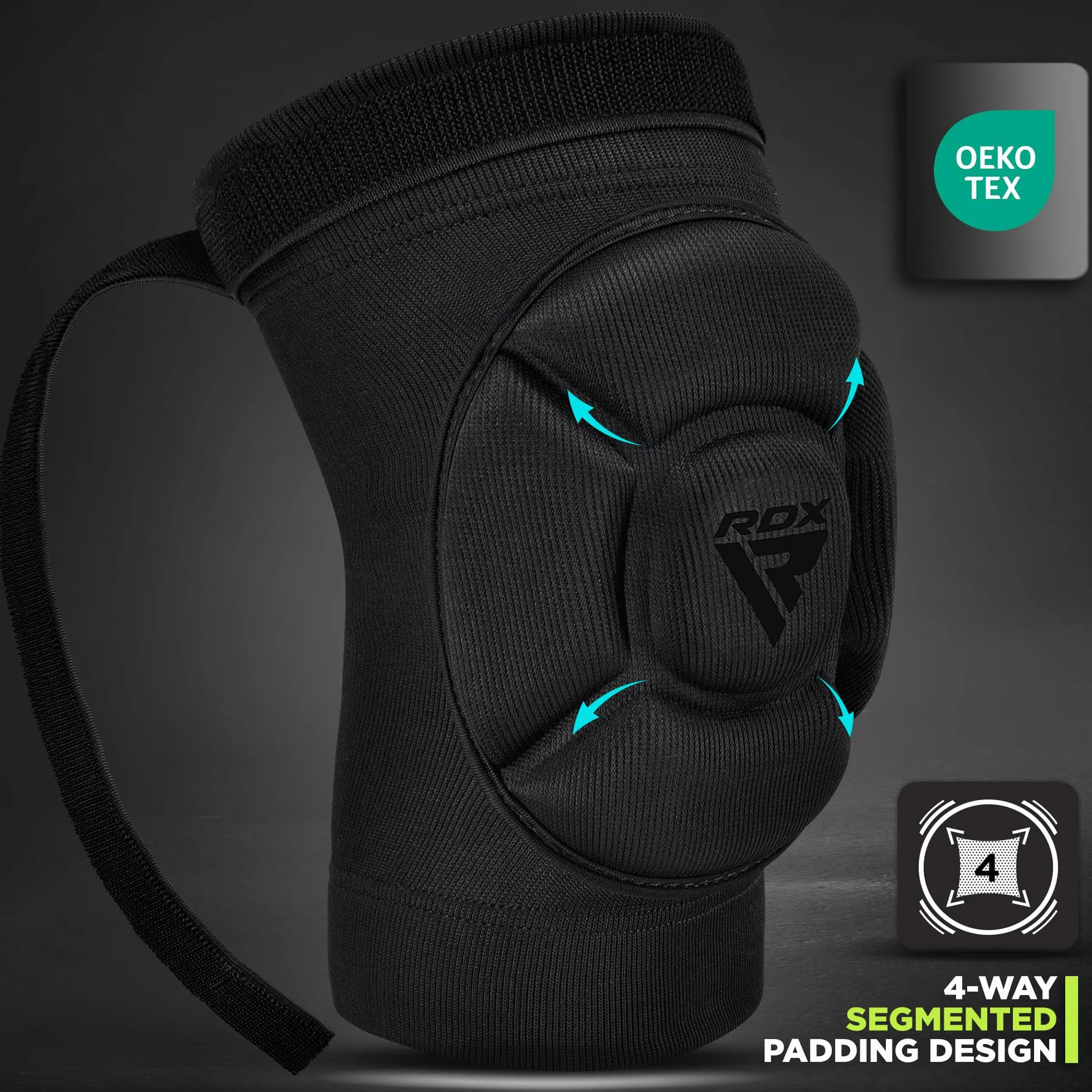 RDX Genouillères MMA Kickboxing Antidérapant Réglable Protection Mousse Grappin Cage Sports