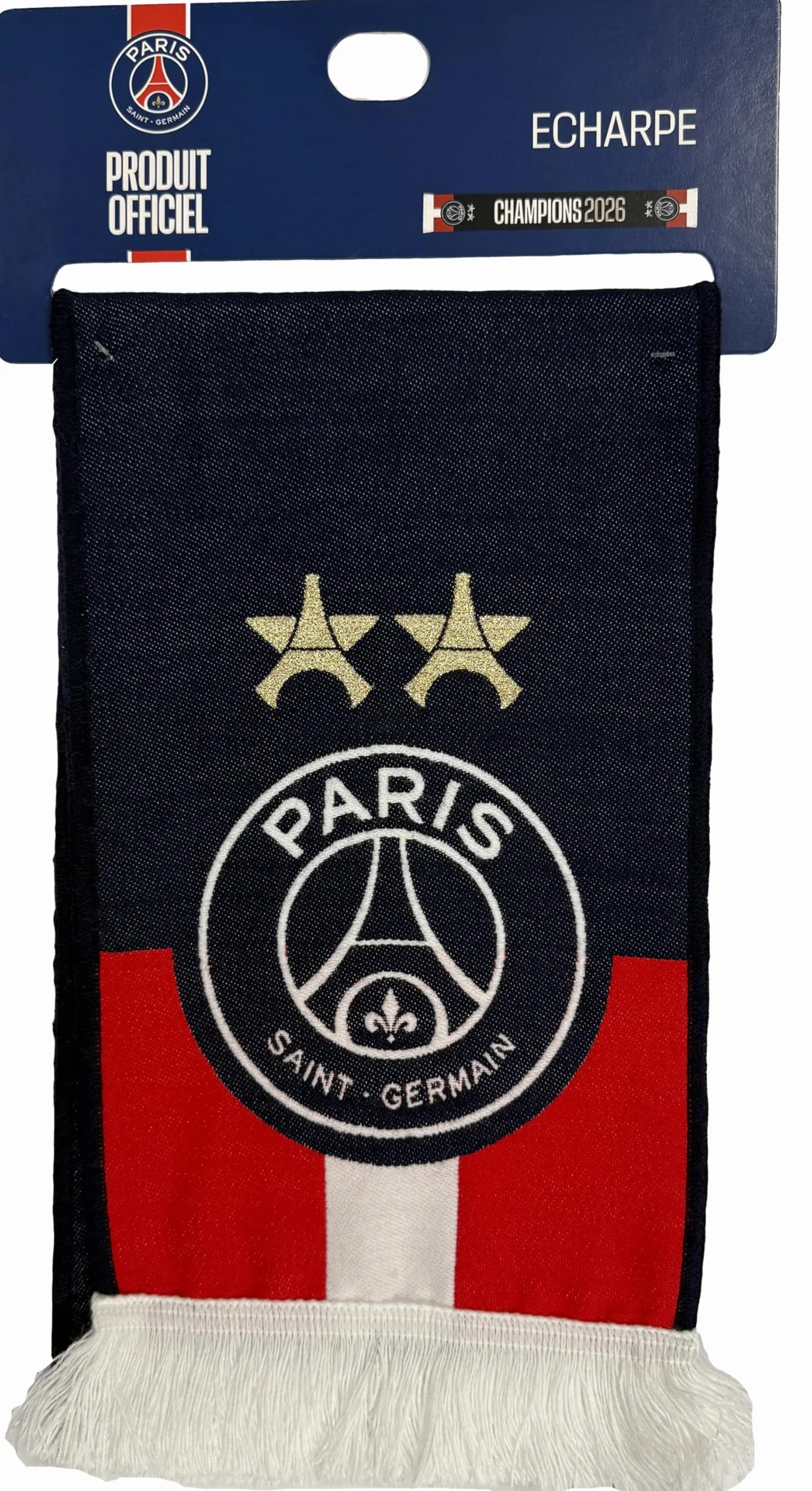 PARIS SAINT GERMAIN Écharpe Champions 2026 2 étoiles Officielle