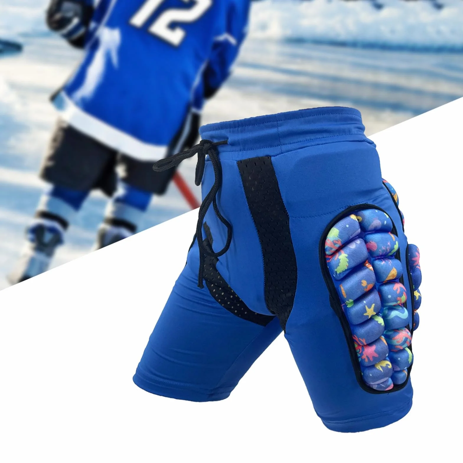 Sharplace Short de Protection rembourré 3D pour Enfants Patinage équitation