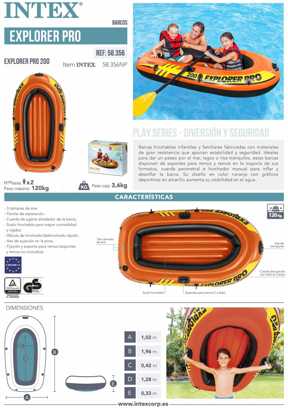 Intex Explorer Pro 200 Bateau 2 Places