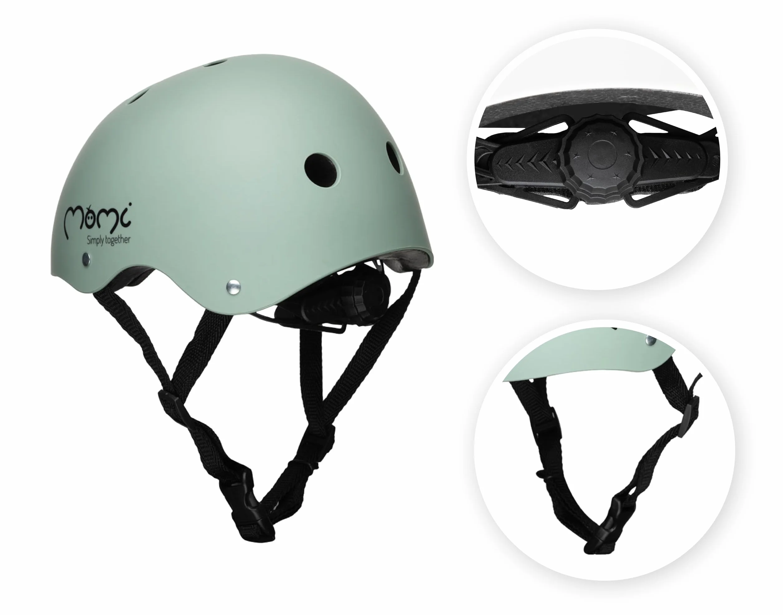 Casque Enfant Ajustable MoMi Mimi, Casque Vélo Antichoc 11 Trous Aération, Mousse Mentonnière Réglable