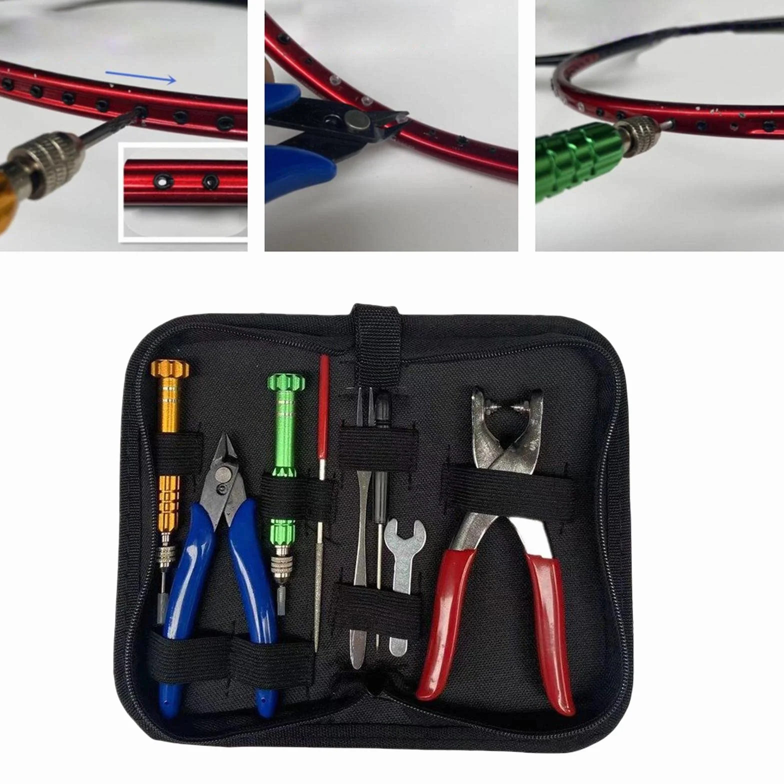 Perfeclan Kit d'outils de Serrage de Cordage de Démarrage pour Raquette de Badminton