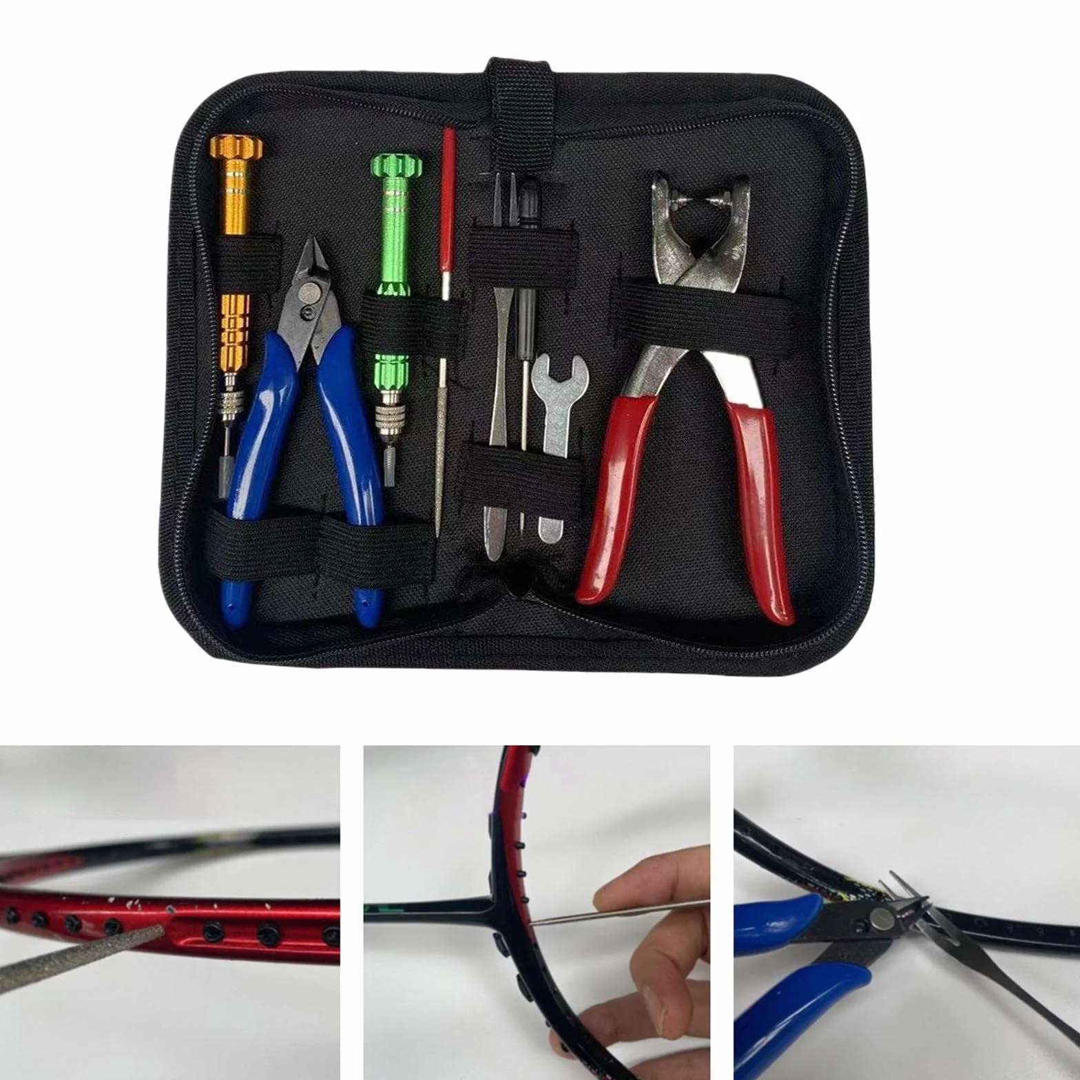 Perfeclan Kit d'outils de Serrage de Cordage de Démarrage pour Raquette de Badminton