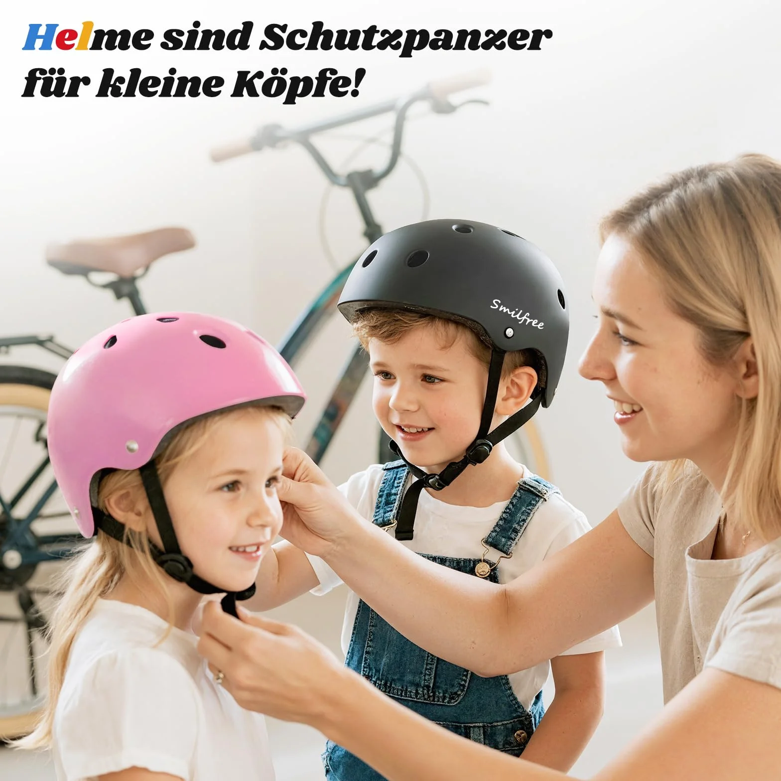 Smilfree Casque de vélo pour enfants garçons Casque de skate : casque de vélo léger pour enfants filles à partir de 3 ans - Casque de skate pour enfants pour vélo, skateboard, scooter, BMX, enfant et
