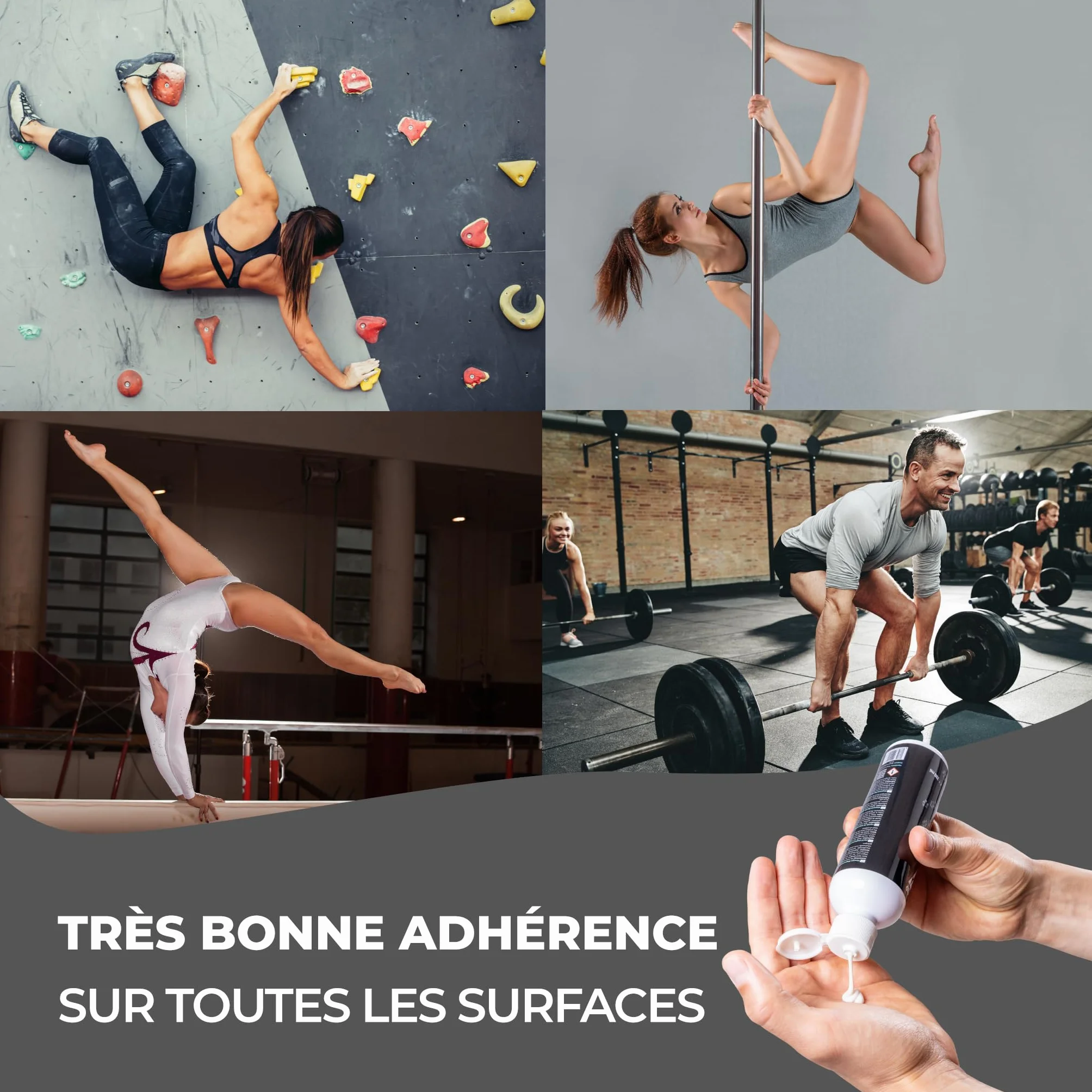 PULLUP & DIP Liquid Chalk Magnésie Liquide pour Calisthenics, Escalade, Gymnastique, Musculation
