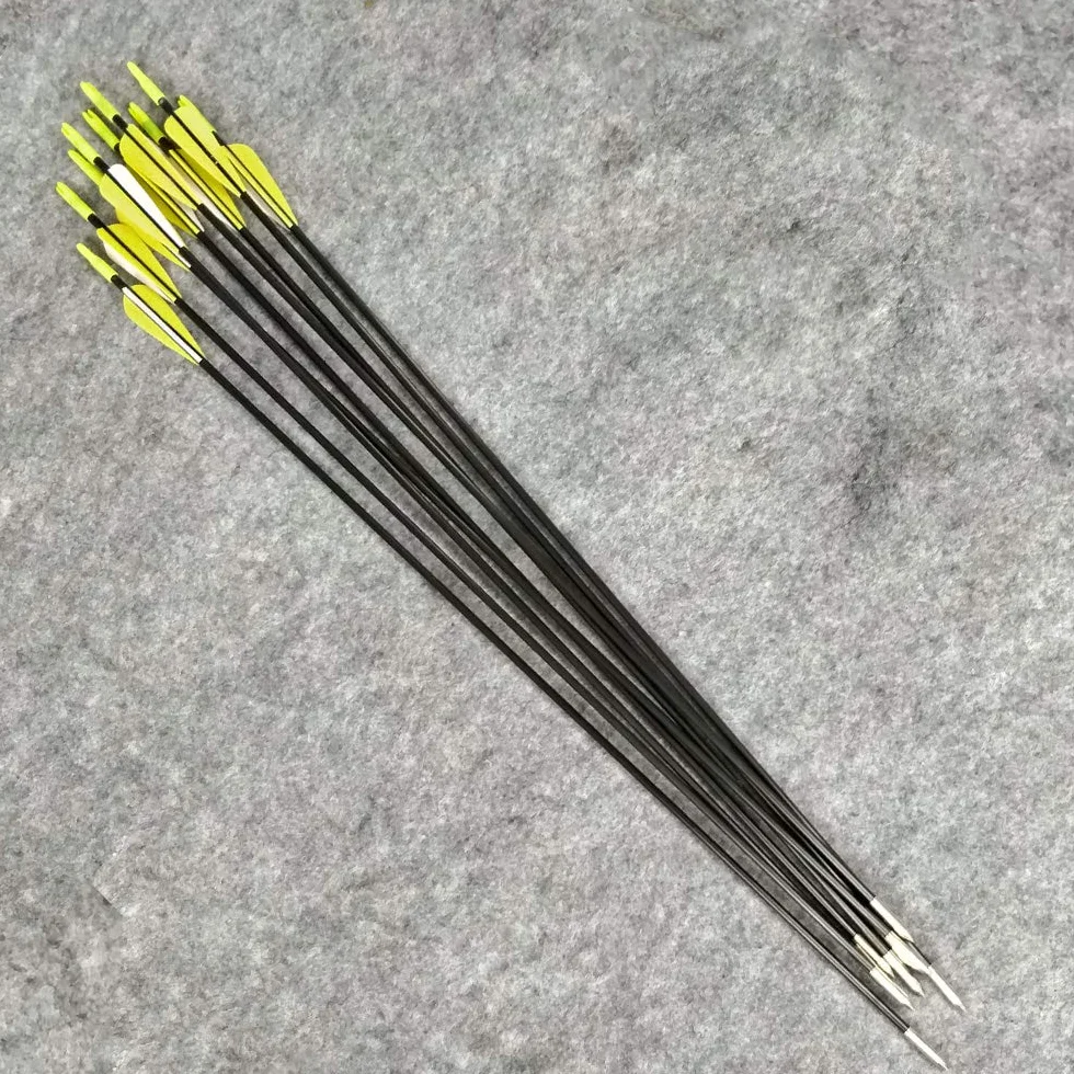 SHARROW Flèches en Fibre de Verre 31 Pouces Spine 900 pour Arc Recourbé Arc Long Traditionnel
