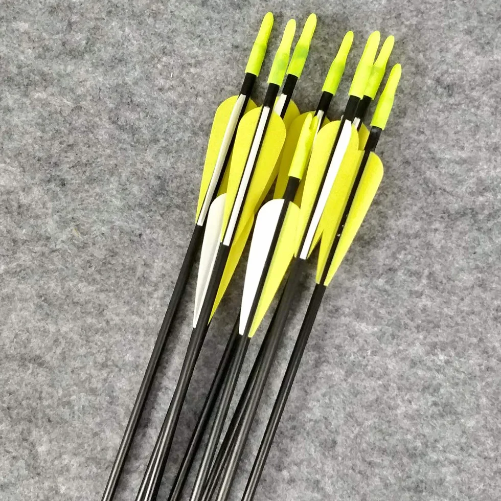 SHARROW Flèches en Fibre de Verre 31 Pouces Spine 900 pour Arc Recourbé Arc Long Traditionnel