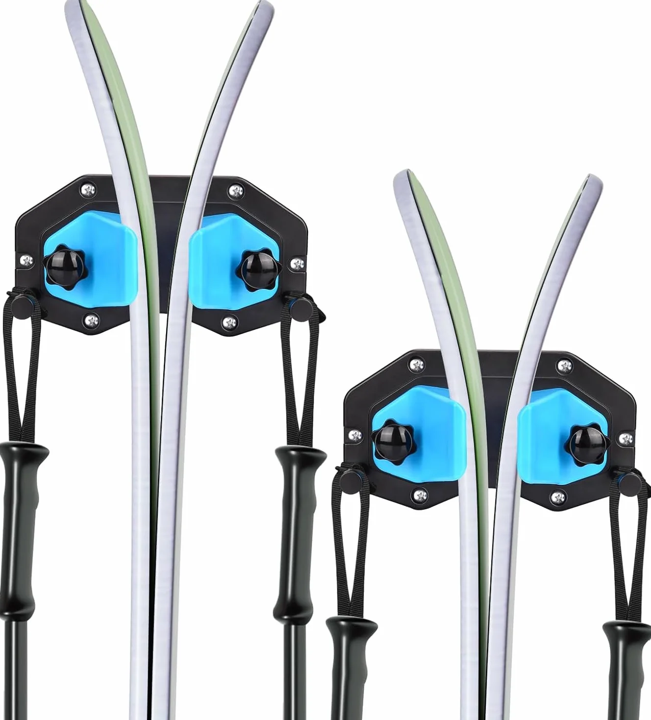BOOSTEADY Support Mural pour Ski et Snowboard, Porte-Skis en Plastique ABS, 2 Pièces