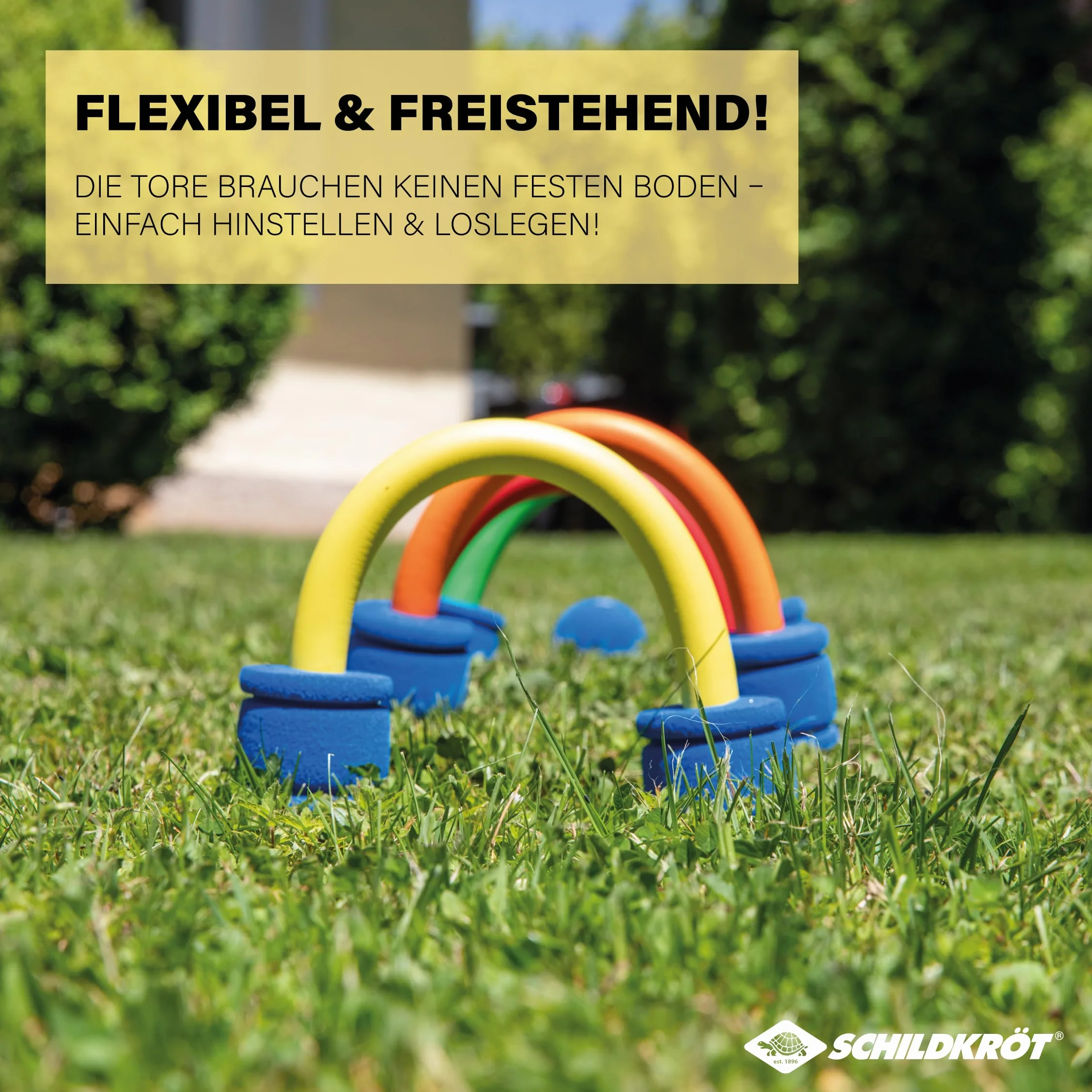 Schildkröt Jeu de Croquet Souple Set en Mousse pour Enfants 2 maillets 2 balles 4 arceaux