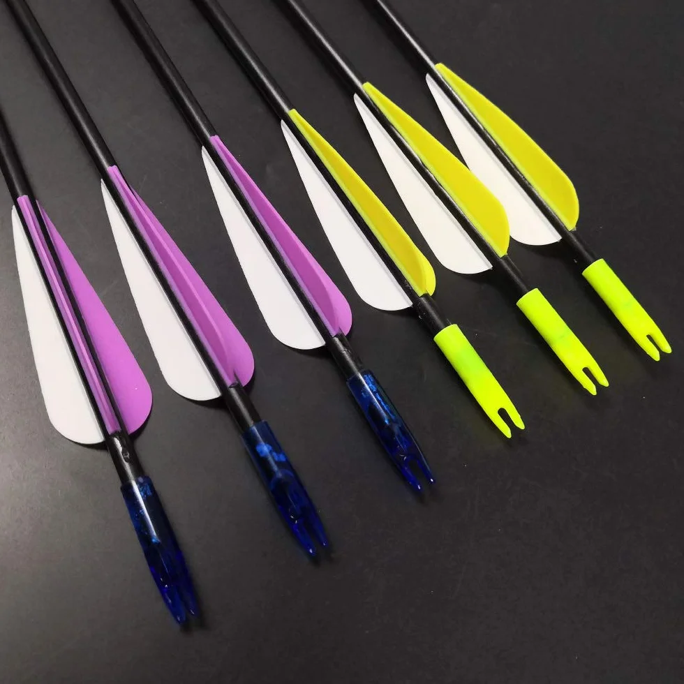 SHARROW Flèches en Fibre de Verre 31 Pouces Spine 900 pour Arc Recourbé Arc Long Traditionnel